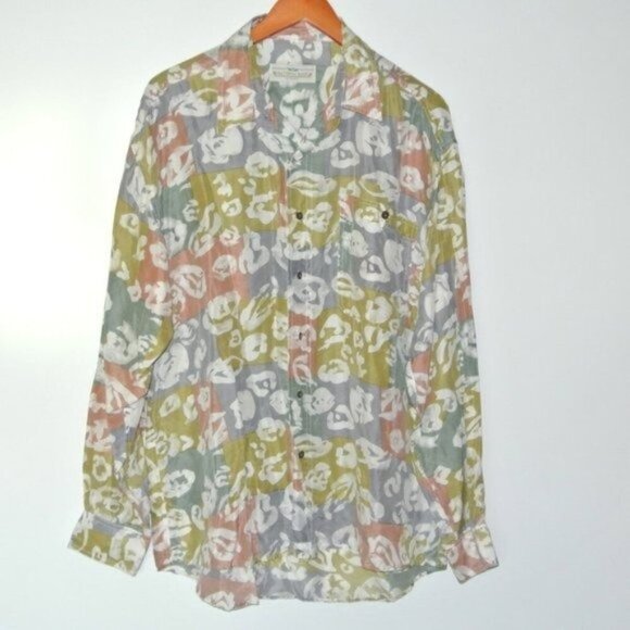 NATURAL ISSUE by Feldini 100%‎ Silk Shirt L - Picture 2 of 9